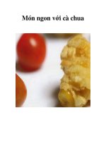 Tài liệu Món ngon với cà chua docx