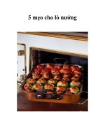 Tài liệu 5 mẹo cho lò nướng ppt