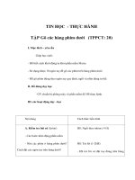 Tài liệu TIN HỌC - THỰC HÀNH - Gõ các hàng phím dưới pdf