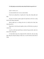 Tài liệu Các biện pháp an toàn sinh học được khuyến khích trong nuôi cá tra ppt