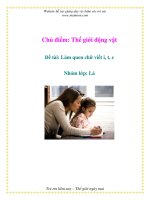 Tài liệu Chủ điểm: Thế giới động vật - Đề tài: Làm quen chữ viết i, t, c - Nhóm lớp: Lá docx