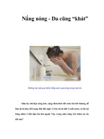 Tài liệu Nắng nóng - Da cũng “khát” ppt