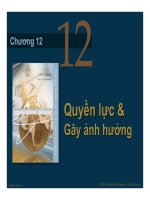 Tài liệu Chương 12: Quyền lực & Gây ảnh hưởng pptx