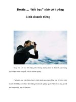 Tài liệu Dostic ... “hốt bạc” nhờ có hướng kinh doanh riêng doc