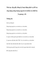 Tài liệu Thủ tục cấp giấy đăng ký hoạt động dịch vụ hỗ trợ ứng dụng năng lượng nguyên tử (kiểm tra thiết bị X-quang y tế) docx