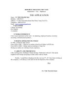 Tài liệu Đơn xin việc (tiếng Anh) ppt