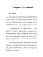 Tài liệu Cách phơi và bảo quản thóc docx