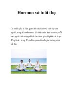 Tài liệu Hormon và tuổi thọ pdf