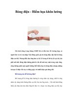 Tài liệu Bỏng điện - Hiểm họa khôn lường pdf