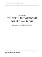 Tài liệu Giáo trình Tài chính trong doanh nghiệp xây dựng_Chương 1 ppt