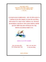 Vận dụng quan điểm mác xit về tôn giáo và “chính sách tôn trọng tự do tín ngưỡng, tôn giáo của việt nam” chống các âm mưu, hành động lợi dụng tôn giáo ở quảng trị trong giai đoạn hiện nay 