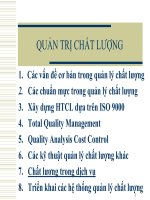 Tài liệu Giáo trình Quản trị chất lượng_ Chương 7 ppt