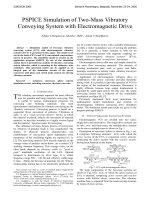 PSPICE simulation of two mass vibratory conveying system with electromagnetic drive 