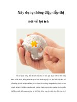 Tài liệu Xây dựng thông điệp tiếp thị nói về lợi ích pptx