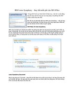 Tài liệu IBM Lotus Symphony – thay thế miễn phí cho MS Office docx