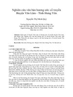 Nghiên cứu văn bản hương ước cổ truyền huyện văn lâm   tỉnh hưng yên 