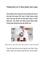 Tài liệu Những hiểu sai về thực phẩm chức năng pptx