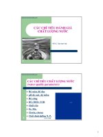 Tài liệu Các chỉ tiêu đánh giá chất lượng nước pdf