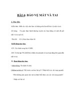 Tài liệu TNXH 1 - BÀI 4: BẢO VỆ MẮT VÀ TAI pptx