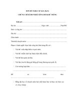 Tài liệu Mẫu đơn đề nghị cấp, gia hạn chứng chỉ hành nghề xông hơi khử trùng pdf