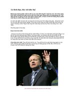 Tài liệu Là lãnh đạo, hãy nói như họ! pdf