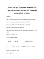 Tài liệu Thông báo tạm ngừng kinh doanh đối với công ty trách nhiệm hữu hạn một thành viên (chủ sở hữu là cá nhân) doc
