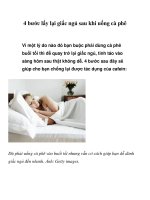 Tài liệu 4 bước lấy lại giấc ngủ sau khi uống cà phê ppt