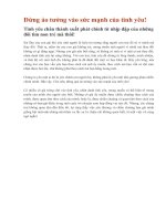 Đừng ảo tưởng vào sức mạnh của tình yêu!