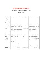 Tài liệu CHỦ ĐIỂM : GIA ĐÌNH VÀ BẢN LÀNG - KẾ HOẠCH HOẠT ĐỘNG TUẦN 8 - Thứ 2 pdf
