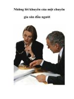 Tài liệu Những lời khuyên của một chuyên gia săn đầu người doc