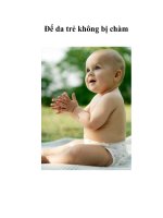 Tài liệu Để da trẻ không bị chàm pptx