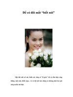 Tài liệu Để có đôi mắt “biết nói” ppt