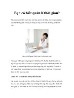 Tài liệu Bạn có biết quản lí thời gian? pptx