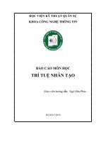 Báo cáo đồ án trí tuệ nhân tạo: xây dựng chương trình giải quyết bài toán chiếc ba lô loại 1 theo giải thuật gen và phương pháp chọn là bánh xe roulette