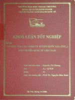 Vai trò của các công ty xuyên quốc gia (TNCS) đối với nền kinh tế Việt Nam
