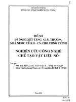 Nghiên cứu công nghệ chế tạo vật liệu nổ doc