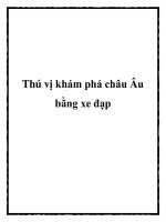 Thú vị khám phá châu Âu bằng xe đạp pptx