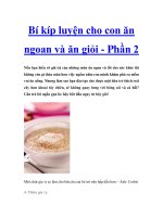 Bí kíp luyện cho con ăn ngoan và ăn giỏi - Phần 2 pptx