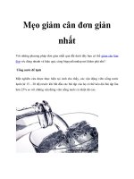 Mẹo giảm cân đơn giản nhất pptx