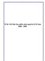 Đề thi kết thúc học phần môn nguyên lý kế toán 2008 - 2009 doc