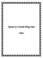Quản lý Gmail bằng thư mục potx