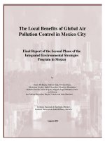 The Local Benefits of Global Air Pollution Control in Mexico City - Final Report of the Second Phase of the Integrated Environmental Strategies Program in Mexico ppt