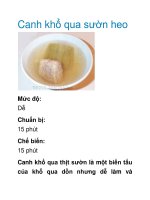 Canh khổ qua sườn heo docx