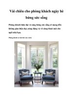 Vài chiêu cho phòng khách ngày hè bừng sức sống pptx