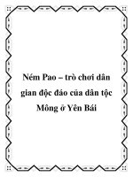 Ném Pao – trò chơi dân gian độc đáo của dân tộc Mông ở Yên Bái pot