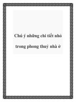 Chú ý những chi tiết nhỏ trong phong thuỷ nhà ở docx