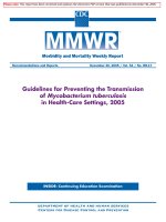 Guidelines for Preventing the Transmission of Mycobacterium tuberculosis in Health-Care Settings, 2005 pot