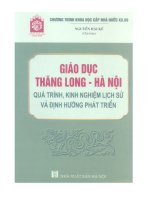 Giáo dục Thăng Long Hà Nội quá trình, kinh nghiệm lịch sử và định hướng phát triển potx