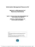 UNIT 4. PRODUCTION AND MANAGEMENT OF ELECTRONIC DOCUMENTS LESSON 2. FROM HARDCOPY TO ELECTRONIC DOCUMENTNOTE doc