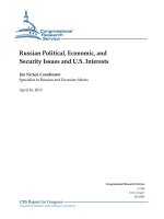 Russian Political, Economic, and Security Issues and U.S. Interests ppt
